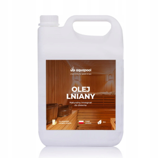 Sauna, príslušenstvo - ĽANOVÝ OLEJ NA IMPREGNÁCIU DREVA VO FÍNSKEJ SAUNE 5L